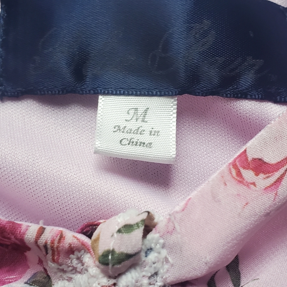 Floral Pink Short Sleeve Dress - Picture 3 of 3